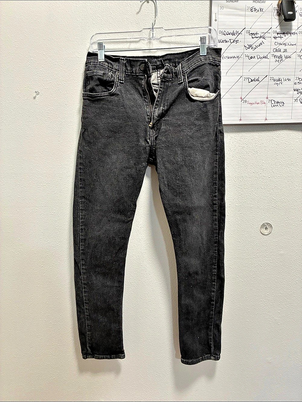 Levi's 512 Slim Taper Fit Jeans Black Waist 34